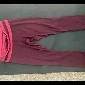 Lululemon burgundy yoga pants size 8